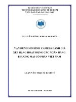 VẬN DỤNG MÔ HÌNH CAMEILS ĐÁNH GIÁ XẾP HẠNG HOẠT ĐỘNG CÁC NGÂN HÀNG TMCP VIỆT NAM.PDF