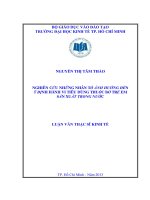NGHIÊN CỨU NHỮNG NHÂN TỐ ẢNH HƯỞNG ĐẾN Ý ĐỊNH HÀNH VI TIÊU DÙNG THUỐC BỔ TRẺ EM SẢN XUẤT TRONG NƯỚC  LUẬN VĂN THẠC SĨ.PDF