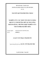 Nghiên cứu các nhân tố chất lượng dịch vụ ảnh hưởng đến sự hài lòng khách hàng, trường hợp nghiên cứu Vietcombank Biên Hòa