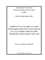 NGHIÊN CỨU VỀ TÁC ĐỘNG CỦA TÍNH THANH KHOẢN ĐỐI VỚI TỶ SUẤT SINH LỢI CỦA CÁC CỔ PHIẾU NIÊM YẾT TRÊN THỊ TRƯỜNG CHỨNG KHOÁN VIỆT NAM.PDF