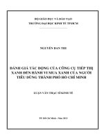 ĐÁNH GIÁ TÁC ĐỘNG CỦA CÔNG CỤ TIẾP THỊ XANH ĐẾN HÀNH VI MUA XANH CỦA NGƯỜI TIÊU DÙNG TP. HCM.PDF