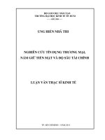 NGHIÊN CỨU TÍN DỤNG THƯƠNG MẠI, NẮM GIỮ TIỀN MẶT VÀ ĐỘ SÂU TÀI CHÍNH.PDF