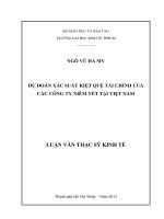 DỰ ĐOÁN XÁC SUẤT KIỆT QUỆ TÀI CHÍNH CỦA CÁC CÔNG TY NIÊM YẾT TẠI VIỆT NAM.PDF