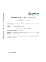 Các bài toán trên tạp chí Toán tuổi thơ