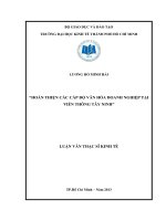 HOÀN THIỆN CÁC CẤP ĐỘ VĂN HÓA DOANH NGHIỆP TẠI VIỄN THÔNG TÂY NINH.PDF