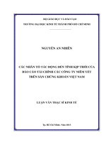 CÁC NHÂN TỐ TÁC ĐỘNG ĐẾN TÍNH KỊP THỜI CỦA BÁO CÁO TÀI CHÍNH CÁC CÔNG TY NIÊM YẾT TRÊN SÀN CHỨNG KHOÁN VIỆT NAM.PDF