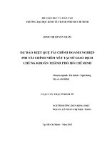 DỰ BÁO KIỆT QUỆ TÀI CHÍNH DOANH NGHIỆP PHI TÀI CHÍNH NIÊM YẾT TẠI SỞ GIAO DỊCH CHỨNG KHOÁN TP. HỒ CHÍ MINH.PDF