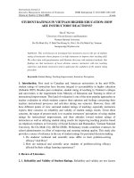 STUDENT RATINGS IN VIETNAM HIGHER EDUCATION HOW ARE INSTRUCTORS’ REACTIONS