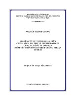 Luận văn thạc sĩ Nghiên cứu sự tương quan giữa chính sách tài trợ và chi phí đại diện của các công ty cổ phần niêm yết trên Sở giao dịch chứng khoán TP