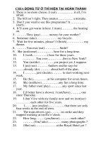 Bài tập ngữ pháp Tiếng Anh từ lớp 6-lớp 12