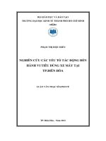 NGHIÊN CỨU CÁC YẾU TỐ TÁC ĐỘNG ĐẾN HÀNH VI TIÊU DÙNG XE MÁY TẠI TP BIÊN HÒA.PDF