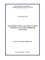 Giải pháp nâng cao chất lượng tín dụng tại Vietcombank An Giang  Luận văn Thạc sĩ.PDF