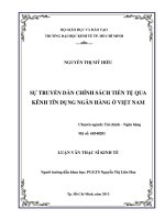 SỰ TRUYỀN DẪN CHÍNH SÁCH TIỀN TỆ QUA KÊNH TÍN DỤNG NGÂN HÀNG Ở VIỆT NAM.PDF