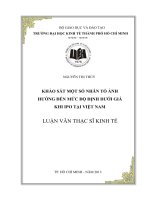 KHẢO SÁT MỘT SỐ NHÂN TỐ ẢNH HƯỞNG ĐẾN MỨC ĐỘ ĐỊNH DƯỚI GIÁ KHI IPO TẠI VIỆT NAM.PDF