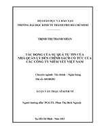 Tác động của sự quá tự tin của nhà quản lý đến chính sách cổ tức của các công ty niêm yết Việt Nam
