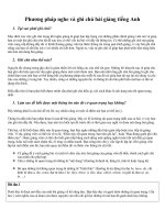 Kỹ năng nghen giảng và ghi chú tiếng anh