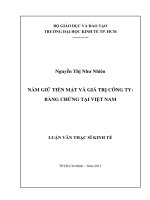 NẮM GIỮ TIỀN MẶT VÀ GIÁ TRỊ CÔNG TY BẰNG CHỨNG TẠI VIỆT NAM.PDF