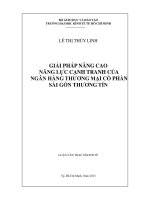 Giải pháp nâng cao năng lực cạnh tranh của ngân hàng TMCP Sài Gòn thương tín Luận văn thạc sĩ 2013