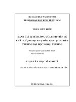 Đánh giá sự hài lòng của sinh viên về chất lượng dịch vụ đào tạo tại cơ sở II trường đại học Ngoại thương