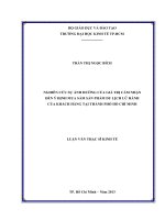 Luận văn thạc sĩ Nghiên cứu sự ảnh hưởng của giá trị cảm nhận đến ý định mua sắm sản phẩm du lịch lữ hành của khách hàng tại thành phố Hồ Chí Minh