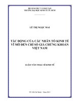 TÁC ĐỘNG CỦA CÁC NHÂN TỐ KINH TẾ VĨ MÔ ĐẾN CHỈ SỐ GIÁ CHỨNG KHOÁN VIỆT NAM.PDF
