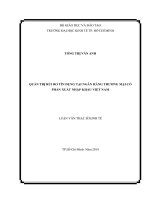 Luận văn thạc sĩ Quản trị rủi ro tín dụng tại ngân hàng TMCP xuất nhập khẩu Việt Nam