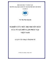 NGHIÊN CỨU MỨC ĐỘ TRUYỀN DẪN CỦA TỶ GIÁM ĐẾN LẠM PHÁT TẠI VIỆT NAM  LUẬN VĂN THẠC SĨ.PDF