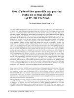 một số yếu tố liên quan đến nạo phá thai lần đầu