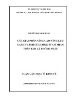 CÁC GIẢI PHÁP NÂNG CAO NĂNG LỰC CẠNH TRANH CÔNG TY CỔ PHẦN THÉP TẤM LÁ THỐNG NHẤT.PDF