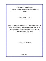 Phân tích những biểu hiện gian lận báo cáo tài chính thông qua sự kết hợp chỉ số Z và chỉ số P của các công ty niêm yết trên TTCK Việt Nam