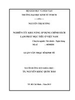 NGHIÊN CỨU KHẢ NĂNG ÁP DỤNG CHÍNH SÁCH LẠM PHÁT MỤC TIÊU Ở VIỆT NAM.PDF