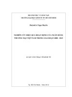 NGHIÊN CỨU HIỆU QUẢ HOẠT ĐỘNG CỦA NGÂN HÀNG THƯƠNG MẠI VIỆT NAM TRONG GIAI ĐOẠN 2008 - 2013 LUẬN VĂN THẠC SĨ.PDF