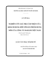NGHIÊN CỨU GIÁ TRỊ CẢM NHẬN CỦA KHÁCH HÀNG ĐỐI VỚI SẢN PHẨM DUNG MÔI CỦA CÔNG TY DAELIM VIỆT NAM.PDF
