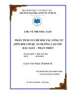 PHÂN TÍCH CƠ CHẾ ĐỐI TÁC CÔNG TƯ (PPP) ĐỐI VỚI DỰ ÁN ĐƯỜNG CAO TỐC DẦU GIÂY - PHAN THIẾT.PDF
