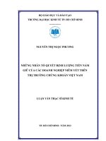 NHỮNG NHÂN TỐ QUYẾT ĐỊNH LƯỢNG TIỀN HÀNG NĂM GIỮ CỦA CÁC DOANH NGHIỆP NIÊM YẾT TRÊN THỊ TRƯỜNG CHỨNG KHOÁN VIỆT NAM.PDF