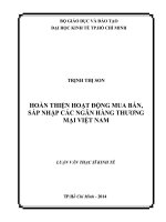 HOÀN THIỆN HOẠT ĐỘNG MUA BÁN, SÁT NHẬP CÁC NGÂN HÀNG THƯƠNG MẠI VIỆT NAM.PDF