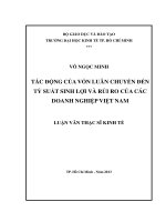 TÁC ĐỘNG CỦA VỐN LUÂN CHUYỂN ĐẾN TỶ SUẤT SINH LỢI VÀ RỦI RO CỦA CÁC DOANH NGHIỆP VIỆT NAM.PDF