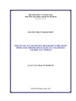 Luận văn thạc sĩ  Một số yếu tố ảnh hưởng đến hành vi tiêu dùng hồng sâm Cheong Kwanjang của người dân tại khu vực TP