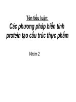Các phương pháp biến tính protein tạo cấu trúc thực phẩm
