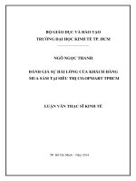 Đánh giá sự hài lòng của khách hàng mua sắm tại siêu thị co opmart TPHCM