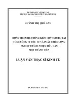 HOÀN THIỆN HỆ THỐNG KIỂM SOÁT NỘI BỘ TẠI TỔNG CÔNG TY ĐẦU TƯ VÀ PHÁT TRIỂN CÔNG NGHIỆP TNHH MTV.PDF