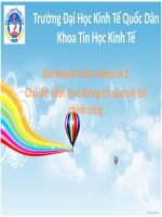 Bài thuyết trình nhóm số 2 Chủ đề Kiến trúc thông tin quản lý tài chính công