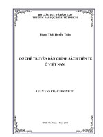 CƠ CHẾ TRUYỀN DẪN CHÍNH SÁCH TIỀN TỆ Ở VIỆT NAM  LUẬN VĂN THẠC SĨ.PDF