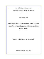 TÁC ĐỘNG CỦA CHÍNH SÁCH TIỀN TỆ LÊN NGUỒN CUNG TÍN DỤNG CỦA HỆ THỐNG NGÂN HÀNG.PDF