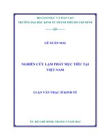 Luận văn thạc sĩ Nghiên cứu lạm phát mục tiêu tại Việt Nam