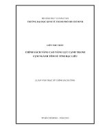 Chính sách nâng cao năng lực cạnh tranh cụm ngành tôm sú tỉnh Bạc Liêu Luận văn thạc sĩ 2013