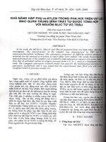 Khả năng hấp phụ M-Xylen trong pha hơi trên vật liệu mao quản trung bình trật tự được tổng hợp với nguồn silic từ vỏ trấu