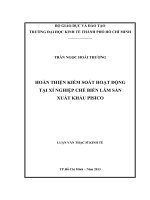 HOÀN THIỆN KIỂM SOÁT HOẠT ĐỘNG TẠI XÍ NGHIỆP CHẾ LÂM SẢN XUẤT KHẨU PISICO TRẦN NGỌC HOÀI THƯƠNG.PDF