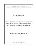 ĐÁNH GIÁ SỰ HÀI LÒNG CỦA DOANH NGHIỆP ĐỐI VỚI SỬ DỤNG DỊCH VỤ HẢI QUAN ĐIỆN TỬ TẠI CỤC HẢI QUAN THÀNH PHỐ HỒ CHÍ MINH.PDF