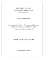 Luận văn thạc sĩ Đánh giá sự khác biệt về tăng trưởng giữa doanh nghiệp FDI và doanh nghiệp trong nước